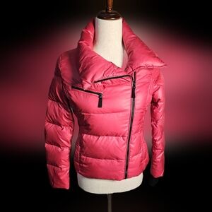 Girls Andrew Mark Pink Puffer Jacket Size Lg 14